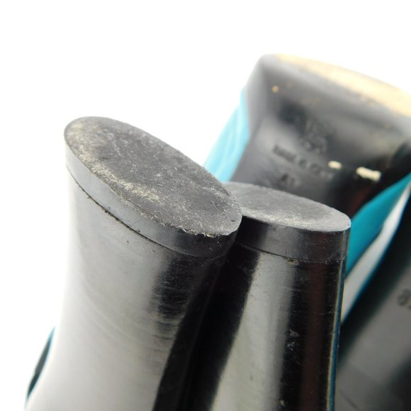 Vintage VIA SPIGA Turquoise Blue Leather Slingback Heel Sandal Pumps 8.5 - Picture 9 of 9